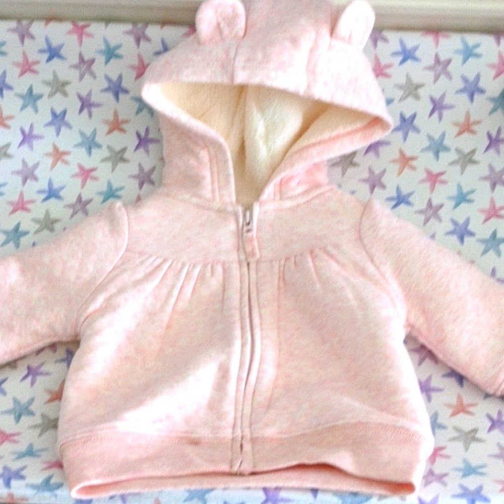 Fleece lined baby jacket 0-3 mos